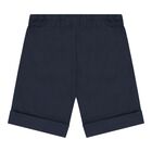 Baby Boys White & Navy Blue Shorts Set, 1, hi-res