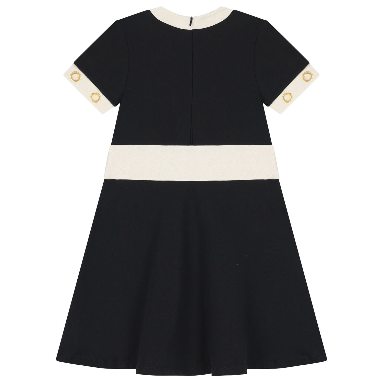 Girls Black Logo Dress, 1, hi-res