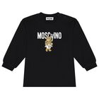 فستان بنات بشعار تيدى باللون الأسود, 4, hi-res