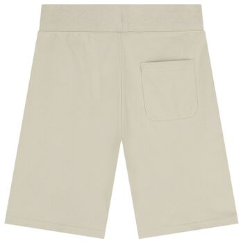Boys Beige Logo Shorts 