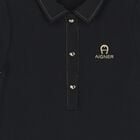 Girls Black Logo Polo Dress, 1, hi-res