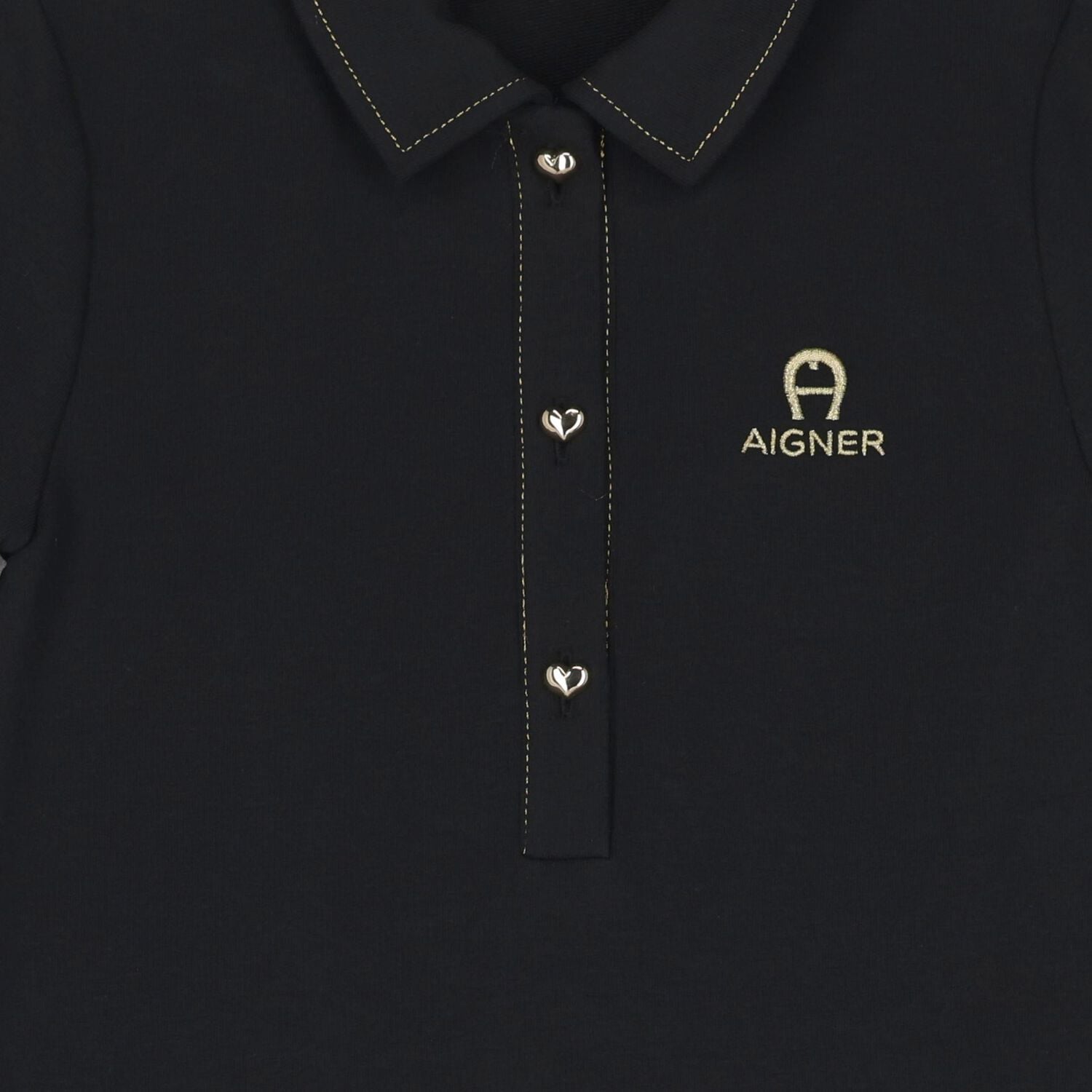 Girls Black Logo Polo Dress, 1, hi-res