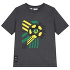 تشيرت بالشعار باللون الرمادي للاولاد, 2, hi-res