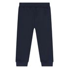 Younger Boys Beige & Navy Blue Tracksuit, 1, hi-res