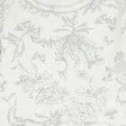 Grey & White Toile De Jouy Cotton Baby Pyjamas, 2, hi-res