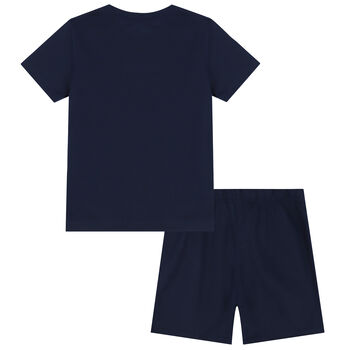 Boys Navy Logo Pyjamas