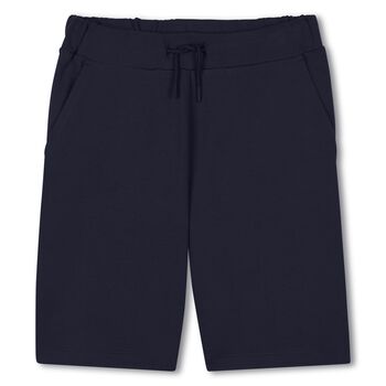 Boys Navy Blue Logo Shorts