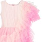 فستان تول مكشكش باللون الوردي للبنات, 1, hi-res