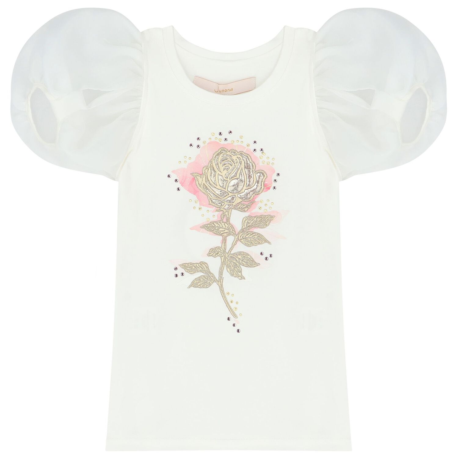 Girls Ivory & Pink Skirt Set, 1, hi-res image number null