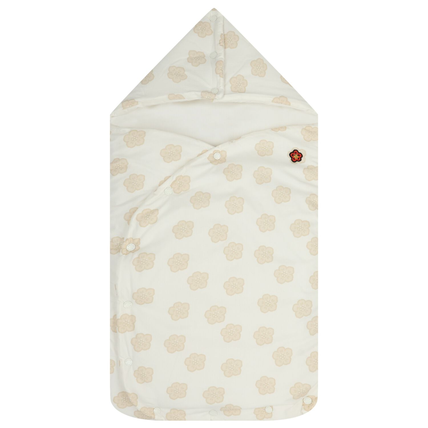 Ivory & Beige Boke Flower Reversible Baby Nest, 1, hi-res