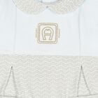 Baby Boys Blue & Gold Logo Babygrow, 1, hi-res