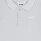 Younger Boys Blue Logo Polo Shirt, 6, hi-res