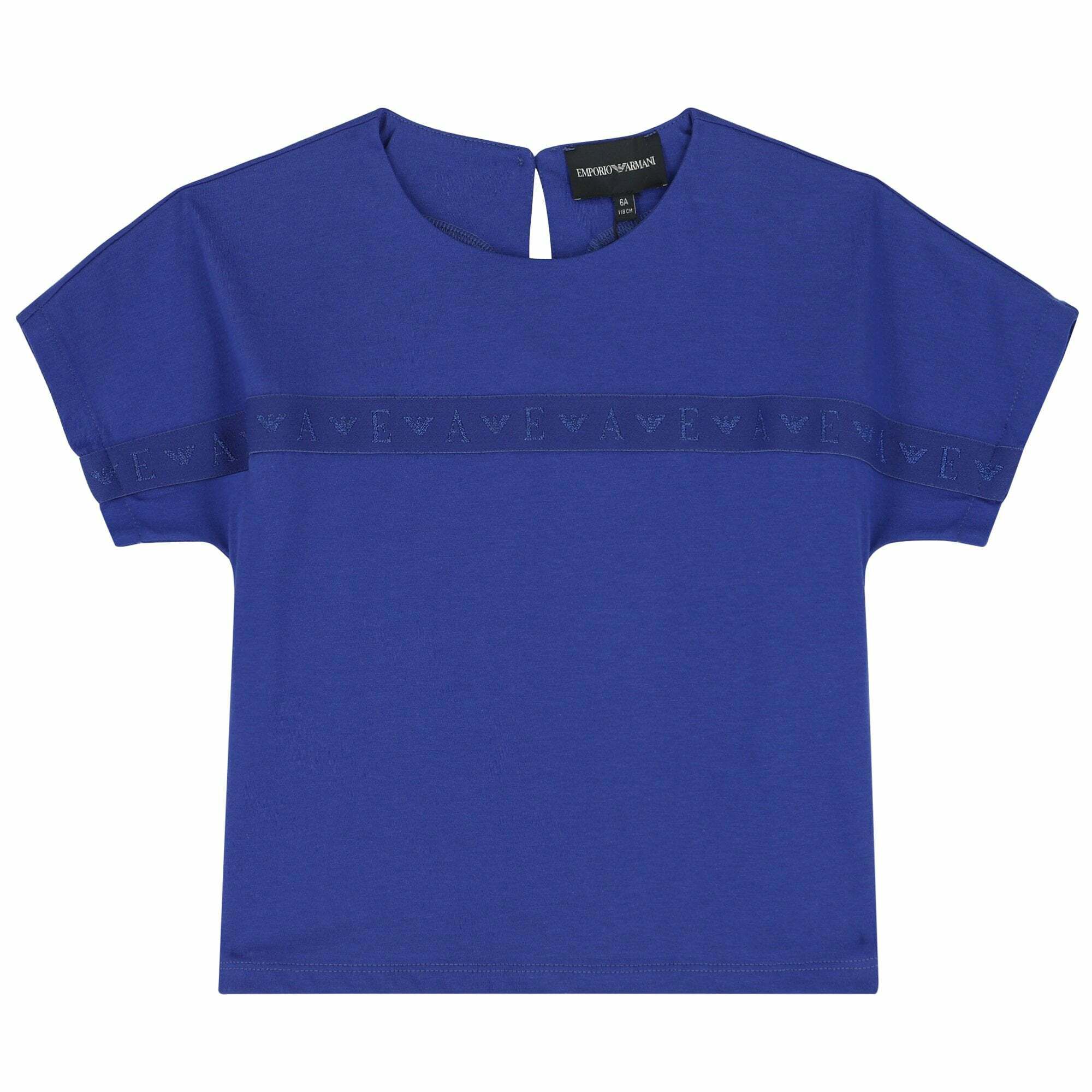 Emporio Armani Girls Blue Logo T Shirt Junior Couture Bahrain