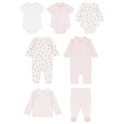 Baby Girls Pink & White Babygrow Gift Set, 1, hi-res