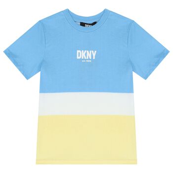 Boys Blue & Yellow Logo T-Shirt