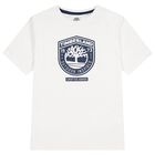 Boys White Logo T-Shirt, 2, hi-res