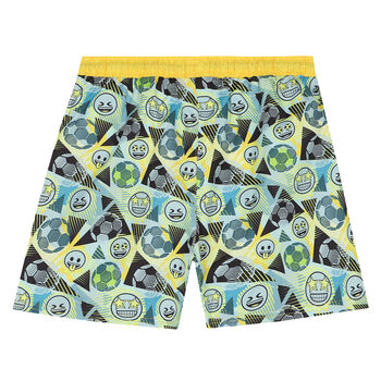 Boys Yellow, Blue & Black Swim Shorts