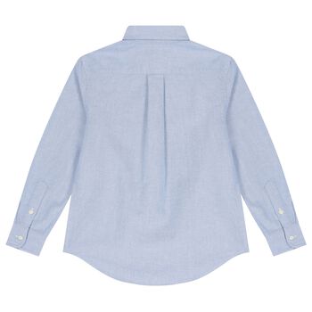 Boys Blue Linen Shirt