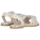Girls Ivory Embellished Bow Sandals, 2, hi-res