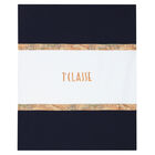 بطانية بالشعار بطبعة خريطة باللون الأبيض والكحلي, 1, hi-res