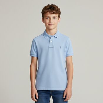 Boys Blue Logo Polo Shirt