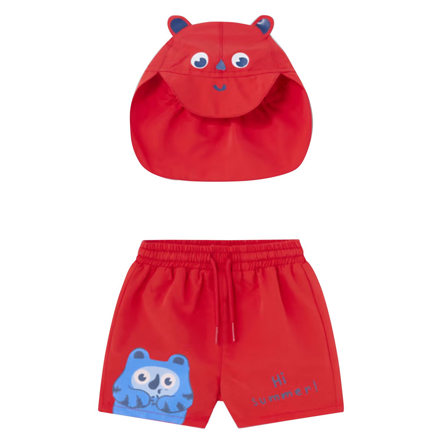 Younger Boys Red Swim Shorts Set, 1, hi-res image number null