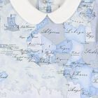 Baby Boys Ivory & Blue Geo Map Babygrow Gift Set, 1, hi-res