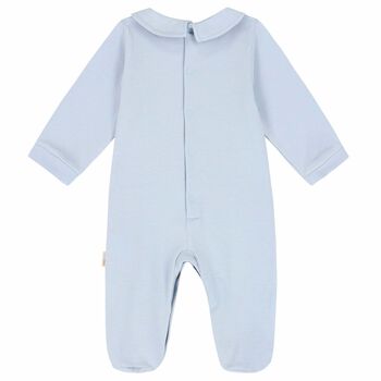 Baby Boys Blue Logo Babygrow