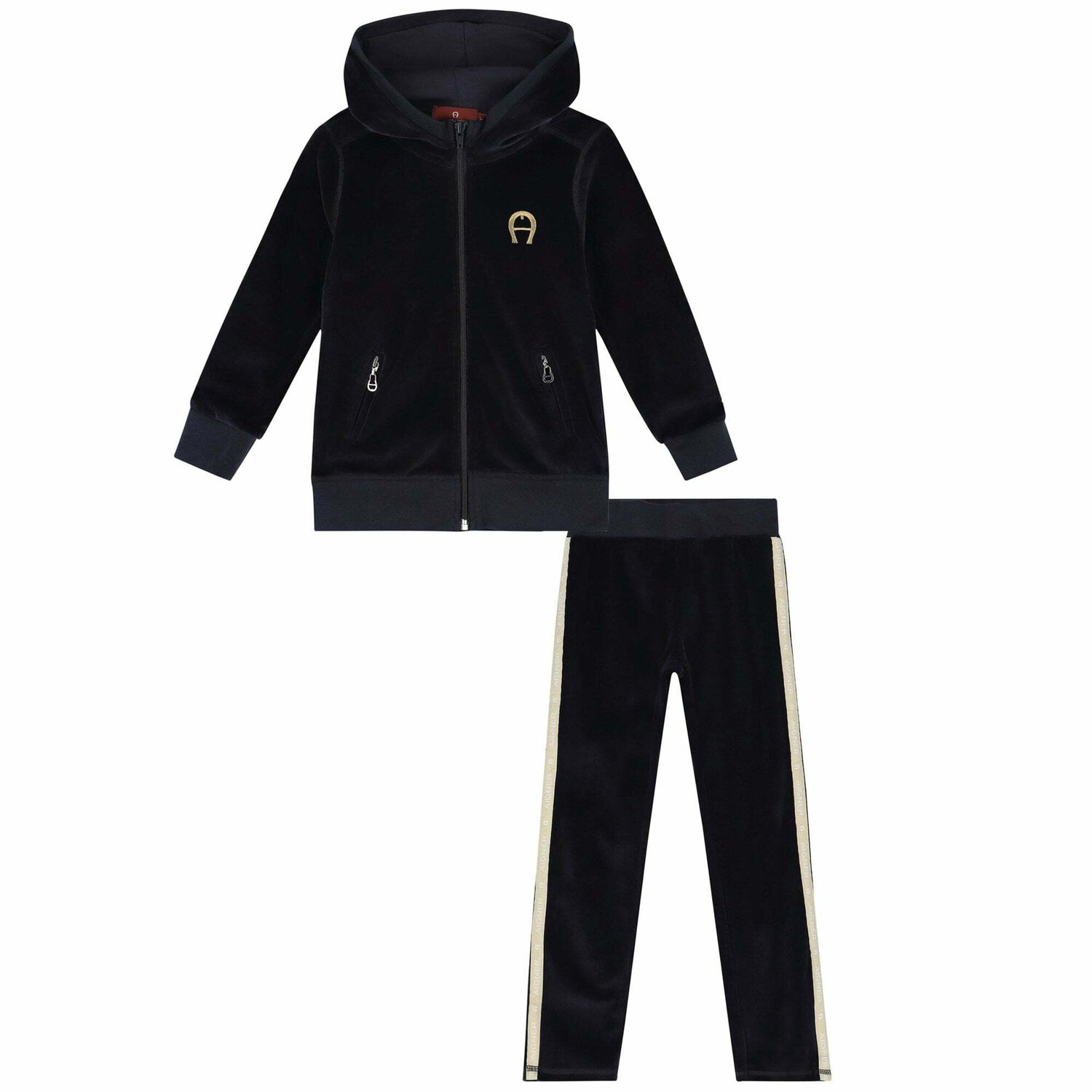 Girls Navy Blue Logo Tracksuit, 1, hi-res image number null