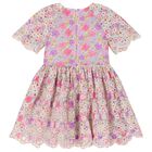Girls Pink & Purple Floral Dress, 1, hi-res