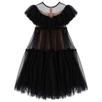Girls Black Tulle Dress