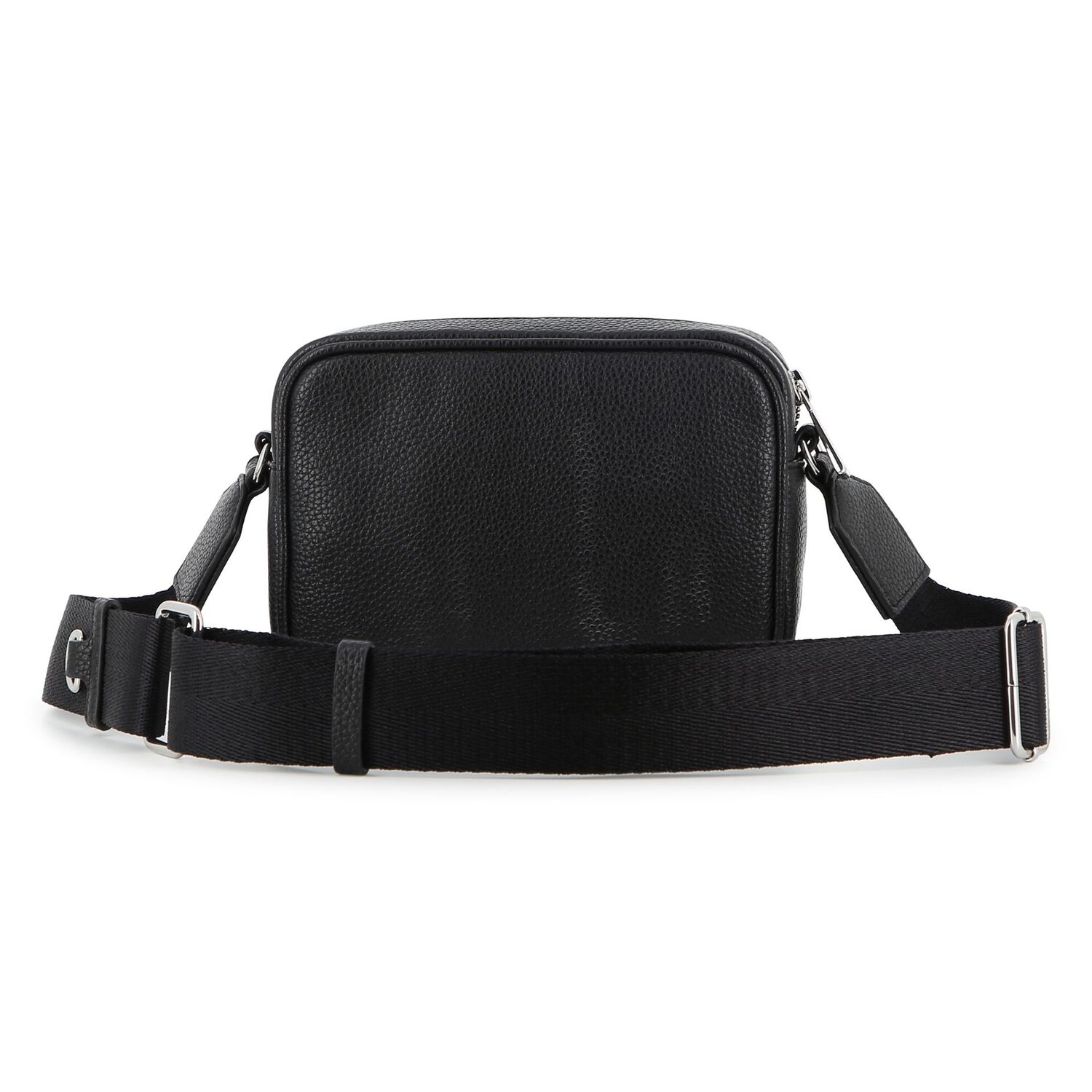 Girls Black Rhinestone Logo Leather Handbag ( 17CM ), 1, hi-res