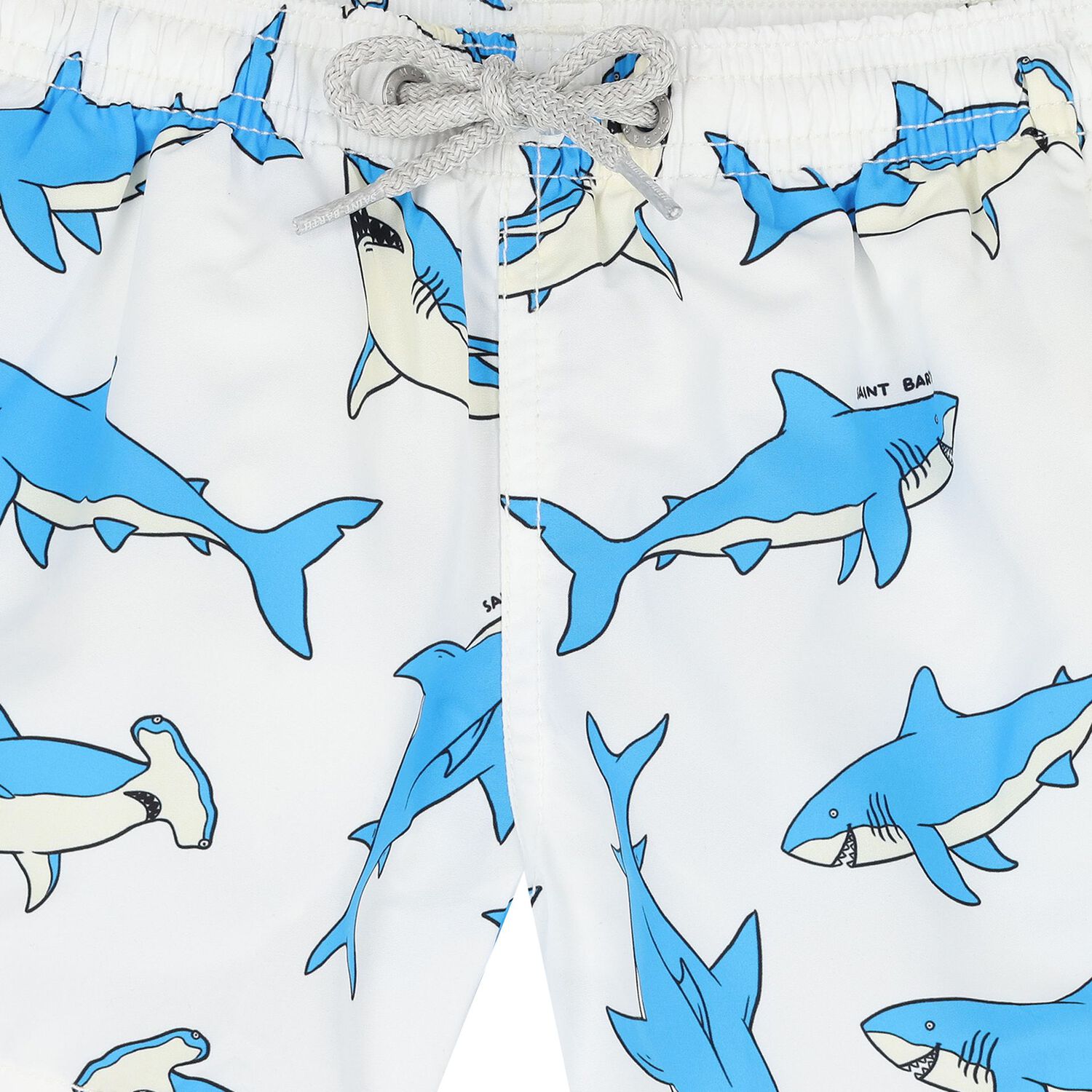 Boys White Shark Swim Shorts, 1, hi-res image number null