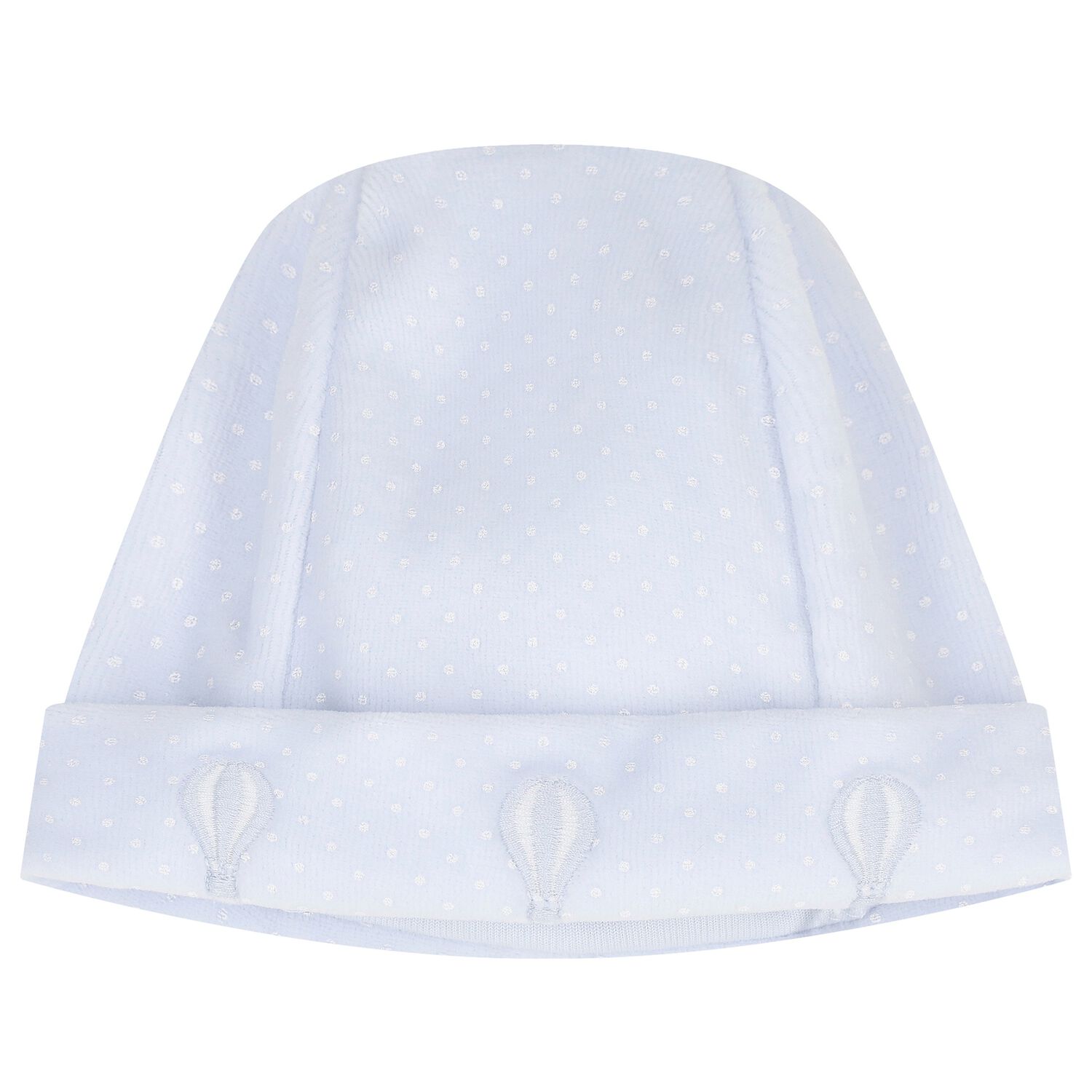 Baby Boys Blue Dots Hat, 1, hi-res