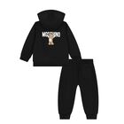 Younger Black Teddy Bear Logo Tracksuit, 4, hi-res