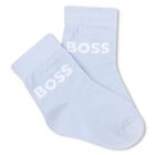 Baby Boys Blue, Grey & Navy Blue Logo Socks ( 3-Pack ), 2, hi-res