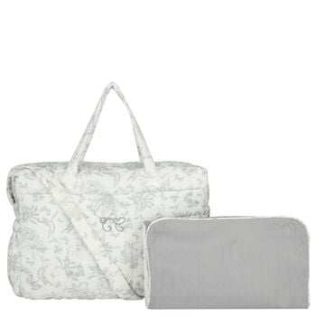 Ivory & Grey Toile De Jouy Baby Changing Bag