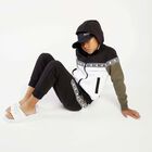 Boys Black White & Khaki Zip-Up Top, 1, hi-res