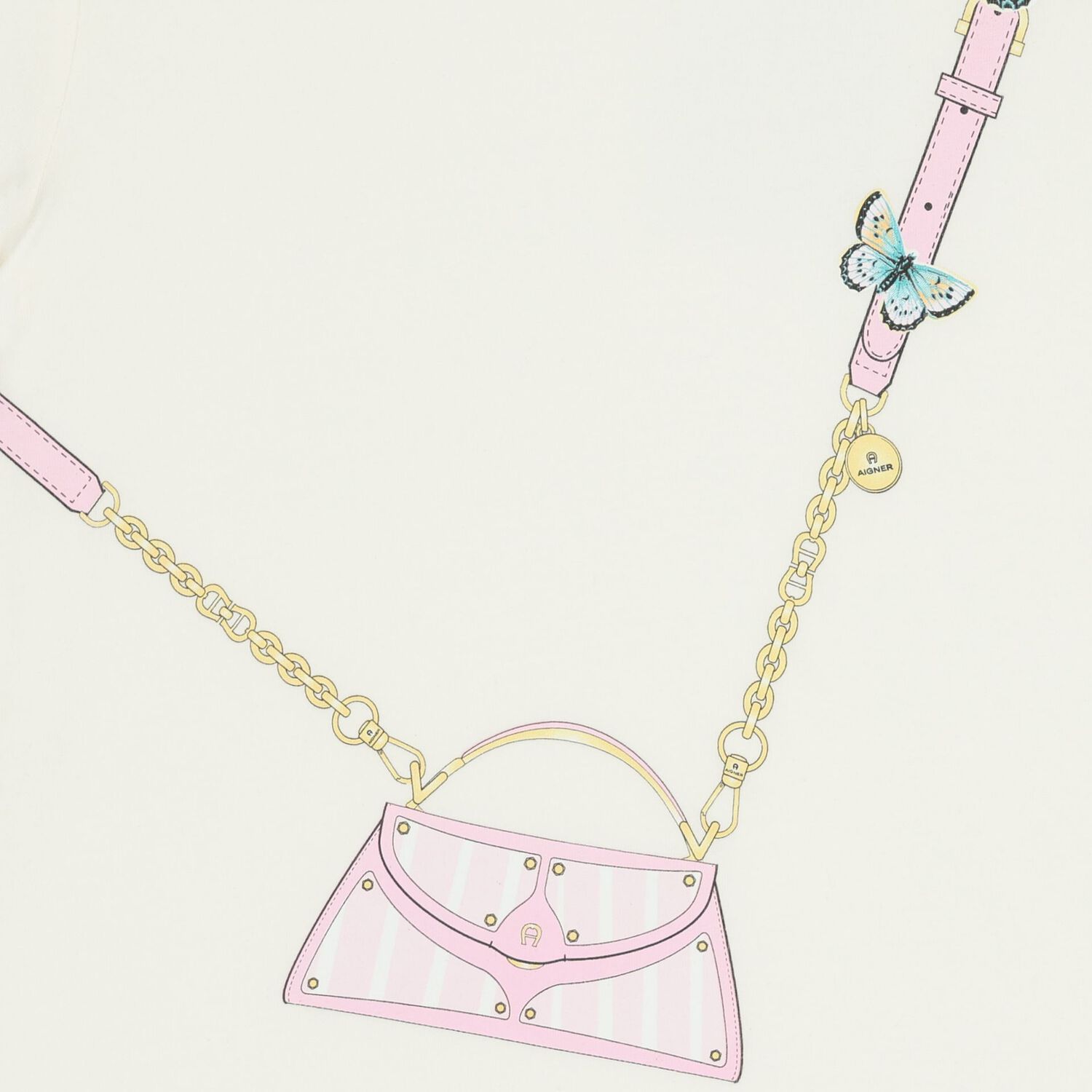 Girls Ivory Logo Bag T-Shirt, 1, hi-res