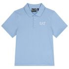 Boys Blue Logo Polo Shirt, 6, hi-res