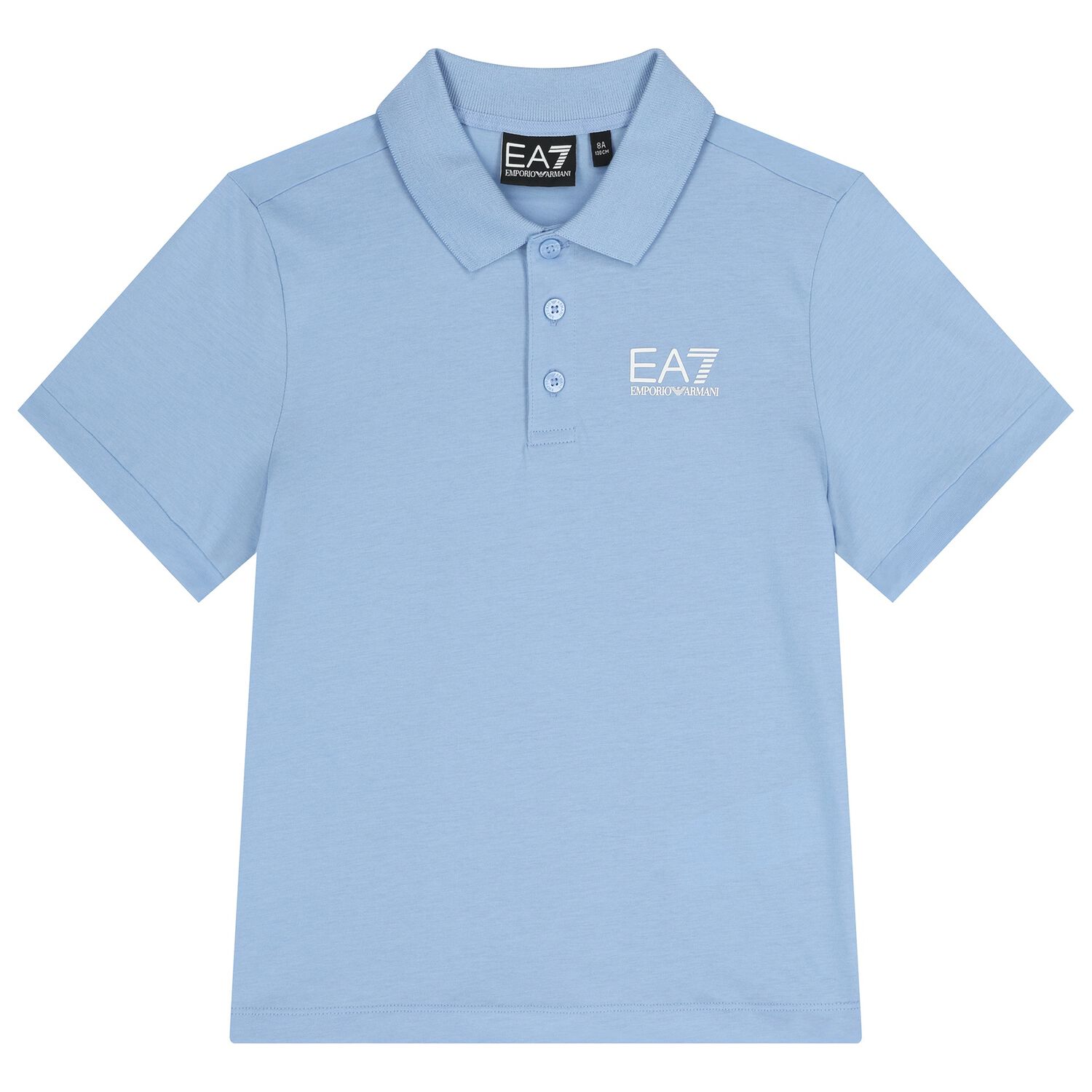 Boys Blue Logo Polo Shirt, 6, hi-res