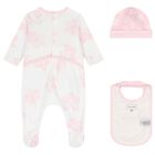 Baby Girls White & Pink Floral Babygrow Gift Set, 1, hi-res