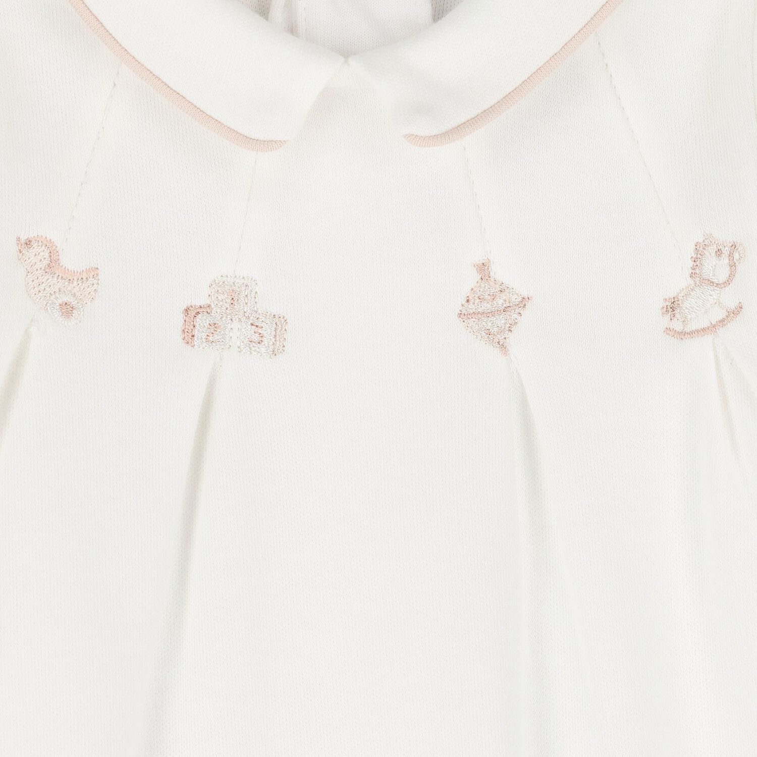 Beige & Ivory Flower Babygrows ( 2-Pack ), 2, hi-res