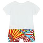 Baby Boys White Logo Romper, 1, hi-res