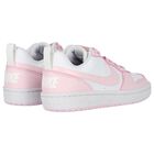 Girls White & Pink Nike Court Borough Low Trainers, 1, hi-res