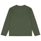 Boys Green Logo Long Sleeve Top, 4, hi-res