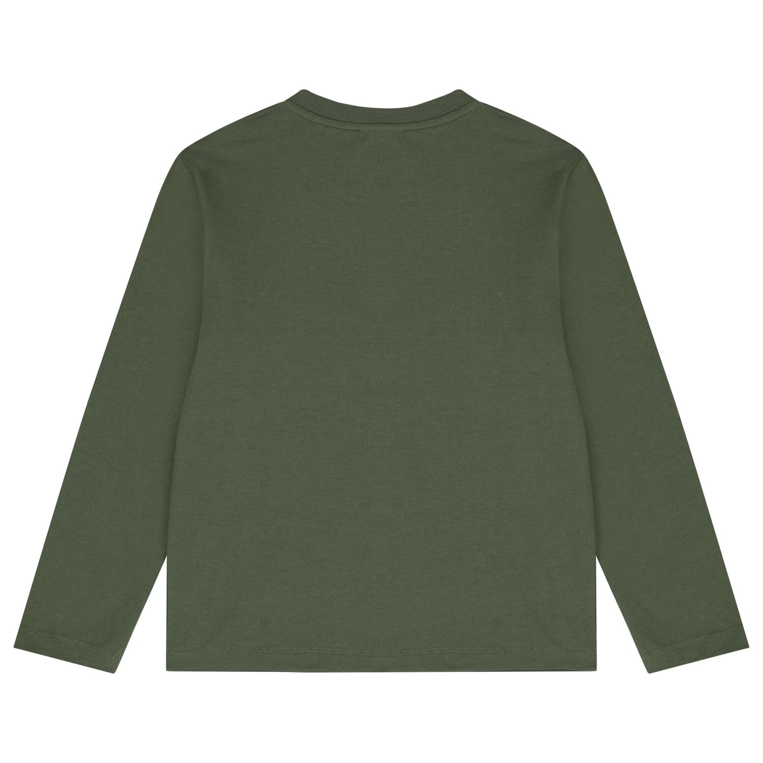 Boys Green Logo Long Sleeve Top, 4, hi-res