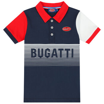 Boys Navy Blue Logo Polo Shirt