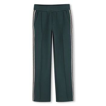 Boys Green Logo Joggers
