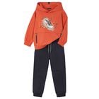 Boys Orange & Grey Tracksuit, 2, hi-res